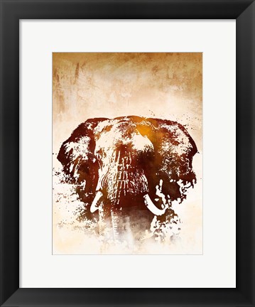 Framed Safari Elephant Print