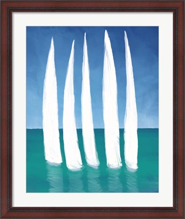 Framed Tall Sailing Boats Print