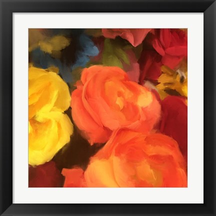 Framed Rose Blooms Print