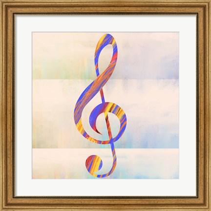 Framed Music Note Print