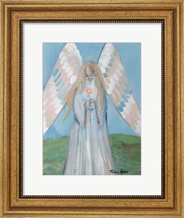 Framed Angel in Spring Print