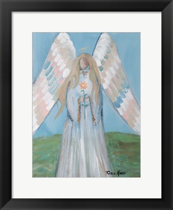 Framed Angel in Spring Print