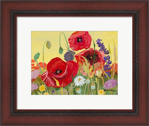 Framed Victory Red Poppies I Print