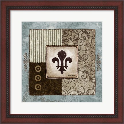 Framed Fleur de Lis II Print