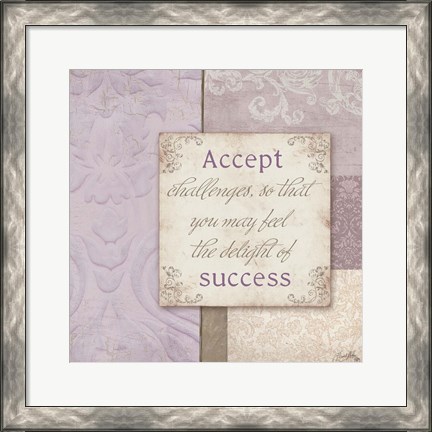 Framed Accept Challenges Print