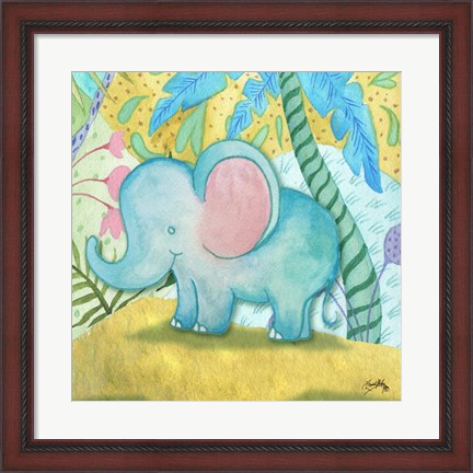Framed Playful Elephant Print
