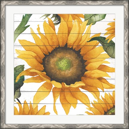 Framed Happy Sunflower I Print