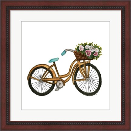 Framed Garden Bike Print