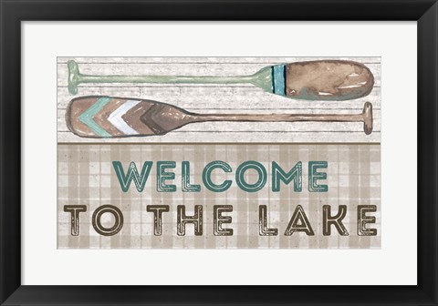 Framed Welcome to the Lake Print