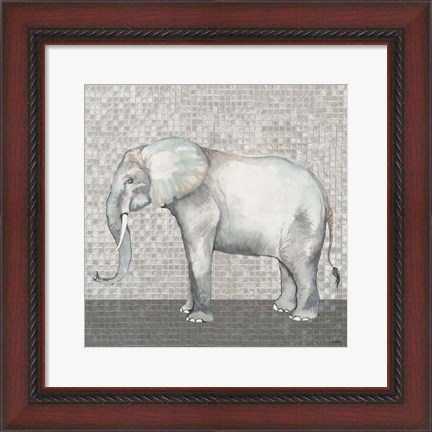 Framed Introspective Elephant Print