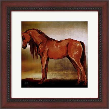 Framed Red Horse II Print
