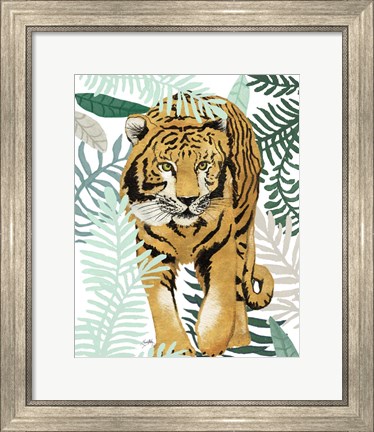 Framed Jungle Tiger I Print