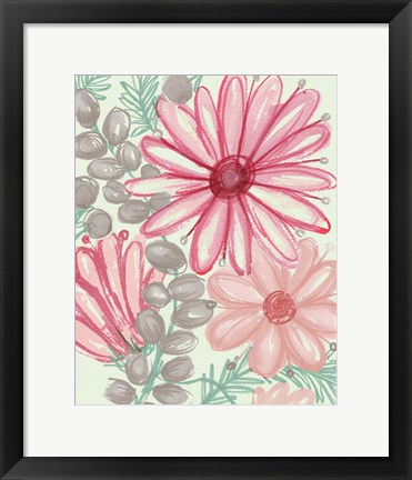 Framed Color Burst Blooms II Print