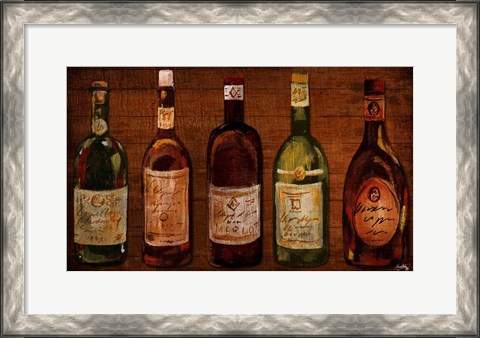 Framed Wine Row Print
