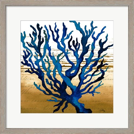 Framed Coastal Blue I Print