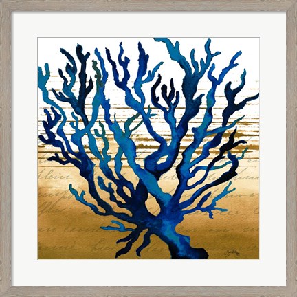 Framed Coastal Blue I Print