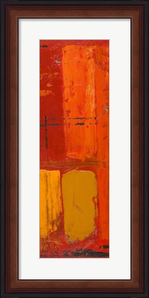 Framed Abstraction on Red II Print