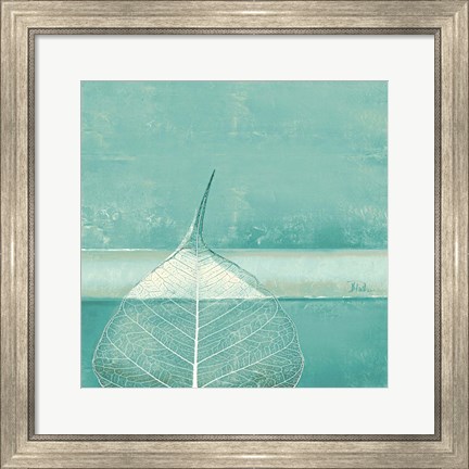 Framed Less is More on Teal II Print