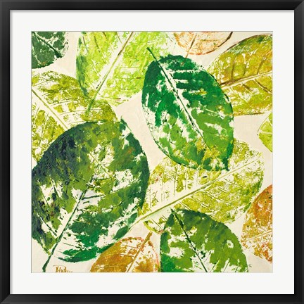 Framed Green Overlay II Print