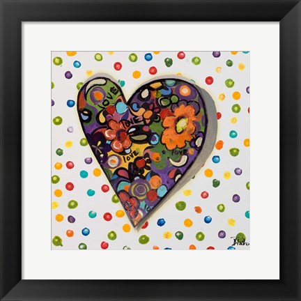 Framed Hearts of Love I Print