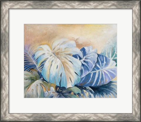 Framed Blue Plants II Print