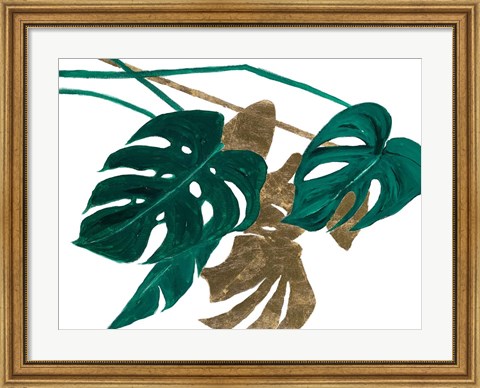 Framed Modern Jungle Leaves I Print