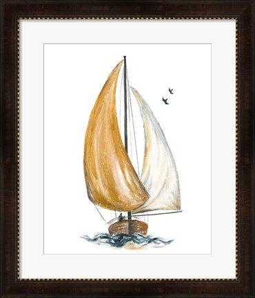 Framed Gold Sail I Print