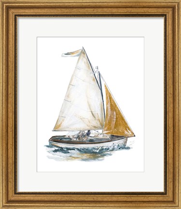 Framed Gold Sail II Print