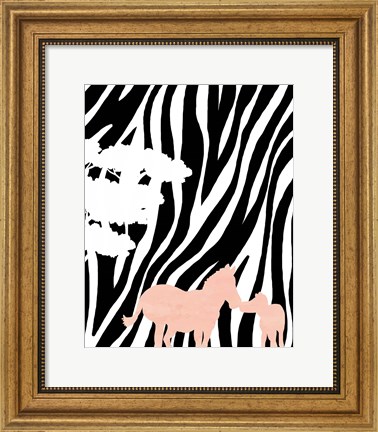 Framed Modern Zebra&#39;s Print