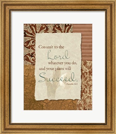 Framed Commit to the Lord Print