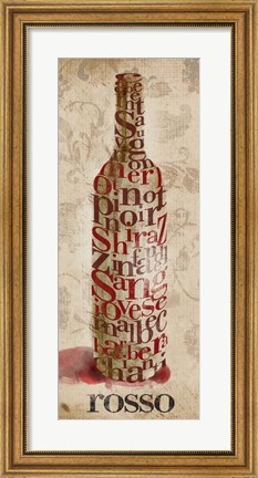 Framed Type of Wine I Print