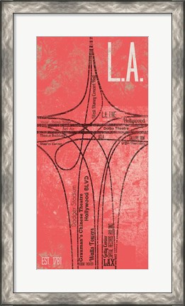 Framed LA Grid Panel Print