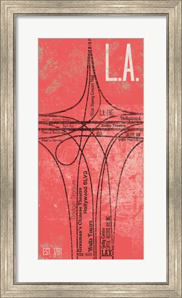 Framed LA Grid Panel Print