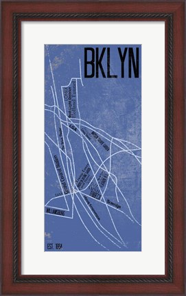 Framed BKLYN Grid Panel Print