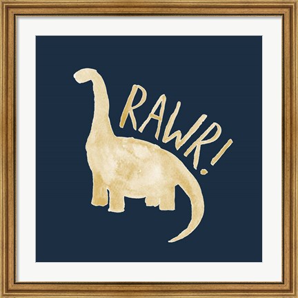 Framed Dinosaur RAWR Print