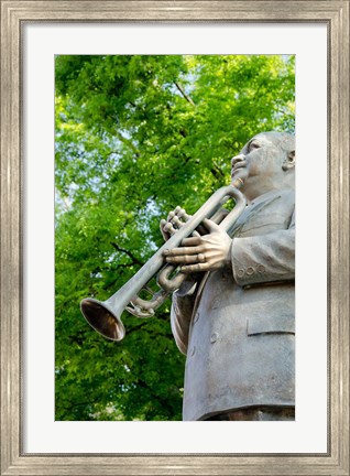 Framed Beale Street Statue of WC Handy, Memphis Print