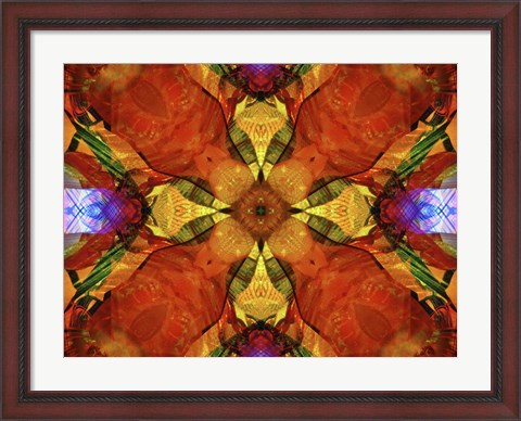 Framed Colorful Kaleidoscope 10 Print