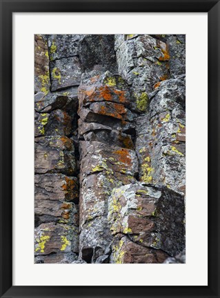 Framed Sheepeater Cliffs Detail, Yellowstone National Park Print