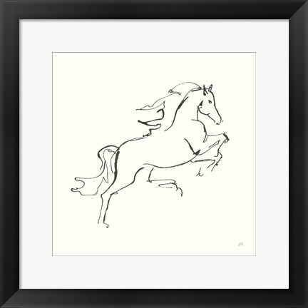 Framed Line Horse VI Print