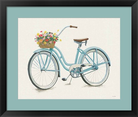 Framed Beach Time III Neutral Print