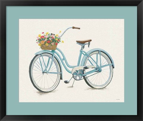 Framed Beach Time III Neutral Print