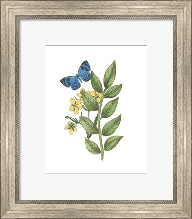 Framed Greenery Butterflies IV Print