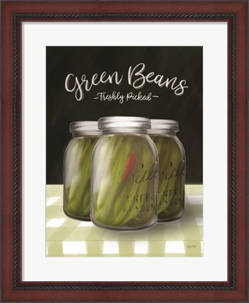 Framed Farm Fresh Green Beans Print