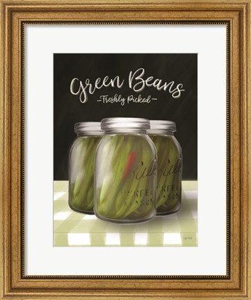 Framed Farm Fresh Green Beans Print