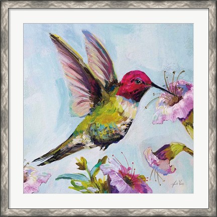 Framed Hummingbird I Florals Print