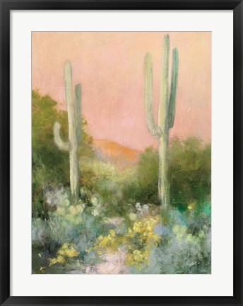 Framed Sunrise Desert I Print