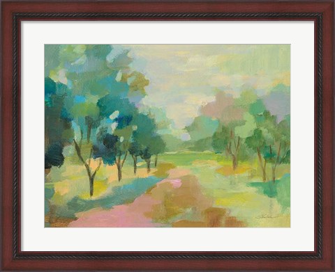 Framed Sunrise Forest Print