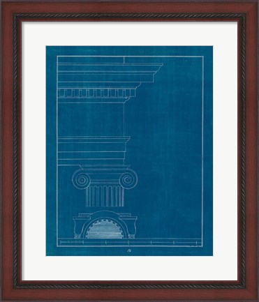 Framed Architectural Columns I Blueprint Print