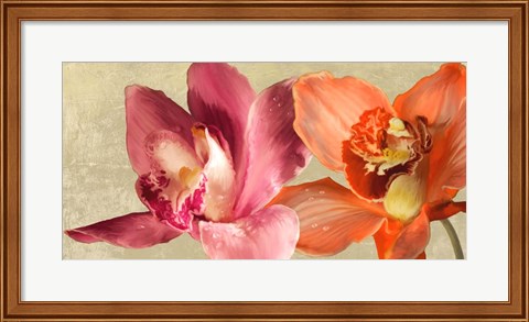 Framed Two Orchids Print