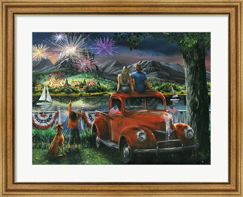 Framed Celebration Across the River Print